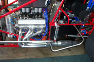 Ray's Engine and Headers in Art's n Adam's Car